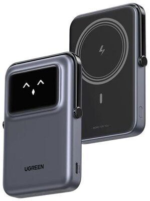 UGREEN - Uno Magnetic Wireless Power Bank 10000mAh 20W USB-C - Szürke - 45327