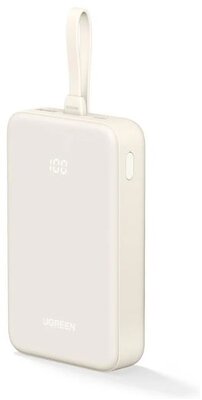 UGREEN - Power Bank 20000mAh, beépített kábelllel - Fehér - 35340