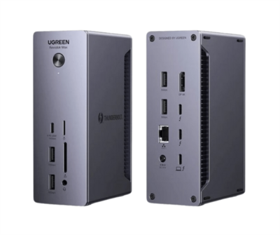 UGREEN - Dokkoló állomás 13 az 1-ben, Dual Display, 8K@30Hz, Thunderbolt HUB, Ethernet 2.5, DP 1.4, 180W - Szürke - 25054EU