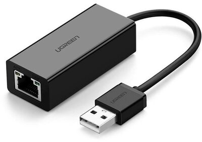 UGREEN - USB 2.0 10/100Mbps Ethernet Adapter, fekete - 20254