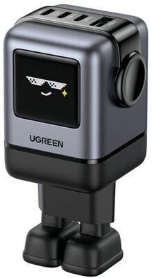 UGREEN - Nexode RG (Robot GaN) 100W USB/3xUSB-C fekete hálózati töltő - 45515B