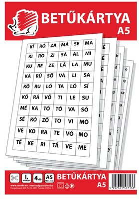 ICO Süni A5 4 lap betűkártya