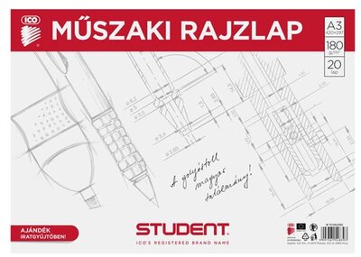 ICO Student műszaki A3 20lapos rajzlap
