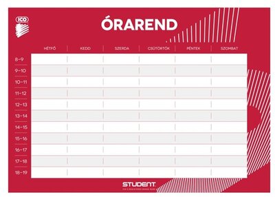 ICO Student Prémium A5 órarend