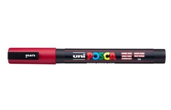 Uni POSCA PC-3M sötét piros marker