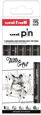 Uni Pin Tattoo Art 5 darabos rajzmarker készlet