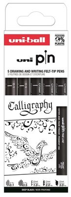 Uni Pin Calligraphy 5 darabos rajzmarker készlet