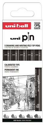 Uni Pin Classic 5 darabos rajzmarker készlet