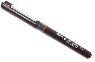 Rotring Tikky Graphic 0,2mm borvörös tűfilc