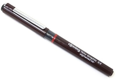 Rotring Tikky Graphic 0,5mm bordó tűfilc