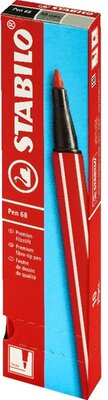 Stabilo Pen 68 10db/csomag piros rostirón