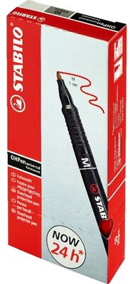 Stabilo OHPen 843"M" 10db/csomag piros permanent marker