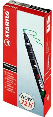 Stabilo OHPen 842"F" 10db/csomag zöld permanent marker