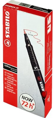 Stabilo OHPen 841"S" 10db/csomag piros permanent marker