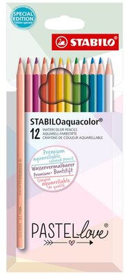 Stabilo aquacolor Pastellove 12 db-os színes ceruza készlet