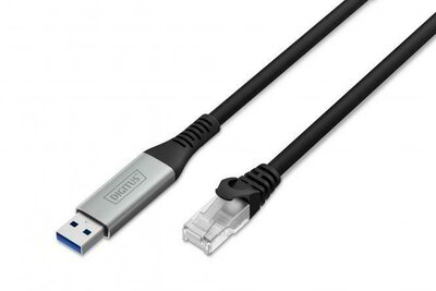 Assmann-DIGITUS USB 3.2 Gen1 - RJ45 Ethernet kábel, 1 Gbit/s, 2 m - AK-300600-020-S