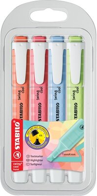 STABILO swing cool Pastel 4db-os szövegkiemelő készlet