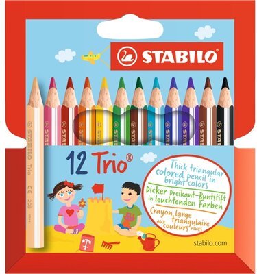 Stabilo Trio vastag rövid 12db-os színes ceruza készlet