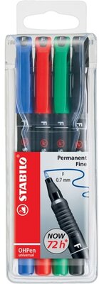 Stabilo OHPen 842 F 4db-os vegyes színű permanent marker készlet