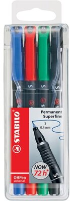 Stabilo OHPen 841 S 4db-os vegyes színű permanent marker készlet