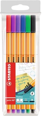 Stabilo Point 88/6 6db-os vegyes színű tűfilc készlet