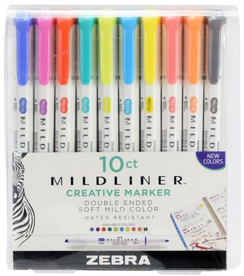 Zebra Mildliner 10db-os kettős végű szövegkiemelő készlet