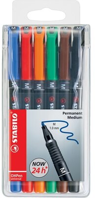 Stabilo OHPen 843 M 6db-os vegyes színű permanent marker készlet