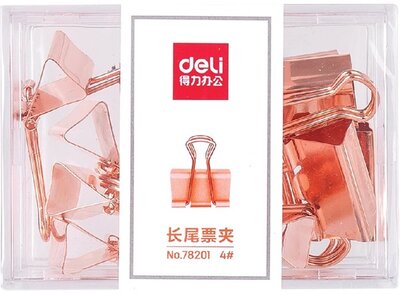Deli Rose Gold 25mm-es 12db iratcsipesz