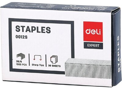 Deli Expert 26/6 1000db tűzőkapocs