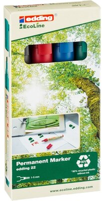 Edding 22 Ecoline 4db-os vegyes színű permanent marker készlet
