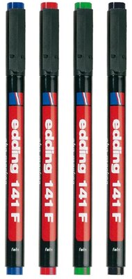 Edding 141 F OHP 4db-os 0,6mm vegyes színű permanent marker