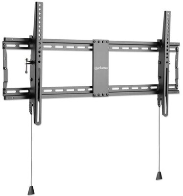Manhattan - Fali dönthető konzol ultravékony TV állvány Fekete (max.VESA:800x400)(43"-100"-ig) 70kg teherbírás - 462020