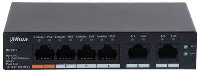Dahua - CS4006-4GT-60 6-Port Cloud Managed Desktop Gigabit Switch with 4-Port PoE
