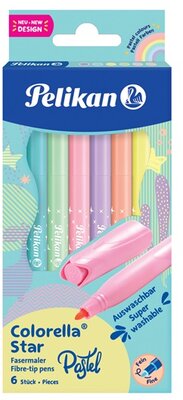 Pelikan Colorella Star C302 6 pasztell színű filctoll készlet