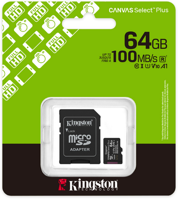KINGSTON - MICROSDXC Canvas Select Plus (GEN 3) 64GB - SDCS3/64GB