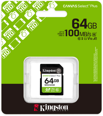 KINGSTON - SDXC Canvas Select Plus (GEN 3) 64GB - SDS3/64GB