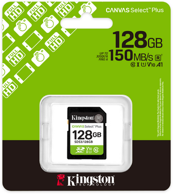 KINGSTON - SDXC Canvas Select Plus (GEN 3) 128GB - SDS3/128GB