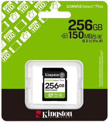 KINGSTON - SDXC Canvas Select Plus (GEN 3) 256GB - SDS3/256GB