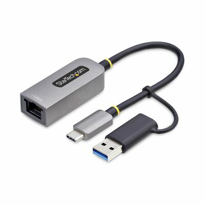 Startech - USB-C Ethernet adapter USB-A adapterrel, 10/100/1000 Mbps, 15 cm-es kábel - C21GA-USB-ETHERNET