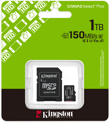 KINGSTON - MICROSDXC Canvas Select Plus (GEN 3) 1TB - SDCS3/1TB