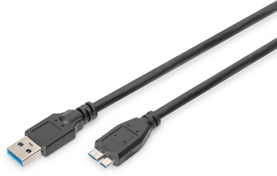 Assmann-DIGITUS USB 3.0 csatlakozókábel, A/M - micro B/M 1m - AK-300116-010-S