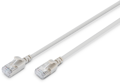 Assmann-DIGITUS CAT 6A F-FTP Slim patch kábel, 1m, szürke, LSZH - DK-1632-A-010S