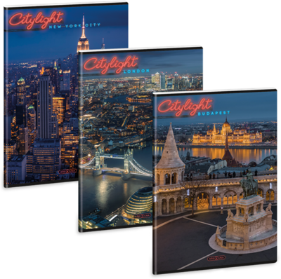 Ars Una City light 24 (5488) A4 extra kapcsos vonalas füzet