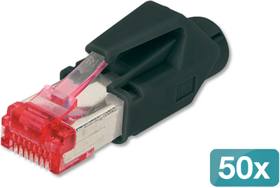 Assmann-DIGITUS Hirose moduláris dugó, CAT 6 TM 21 - 50 darab - A-MO6-8-8-HRS-50"