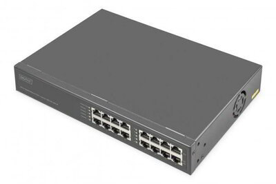 Assmann-DIGITUS 8 portos gigabites Ethernet PoE injektor, 802.3bt, 250 W - DN-95118