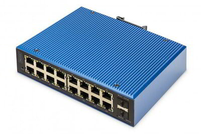 Assmann-DIGITUS Industrial 16+2 portos L2 menedzselt Gigabit Ethernet kapcsoló - DN-651158
