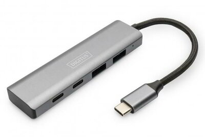 Assmann-DIGITUS USB-C 4 portos elosztó, 2x USB A + 2x USB-C - DA-70245