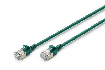 Assmann-DIGITUS CAT 6A F-FTP Slim patch kábel, 5m, zöld - DK-1632-A-050S-G