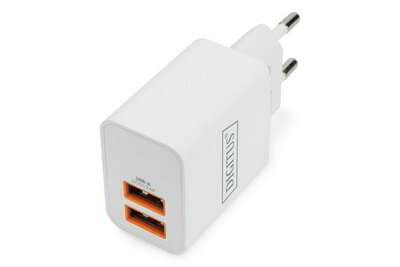 Assmann-DIGITUS USB töltő 2x USB-A, 15.5W - DA-10061