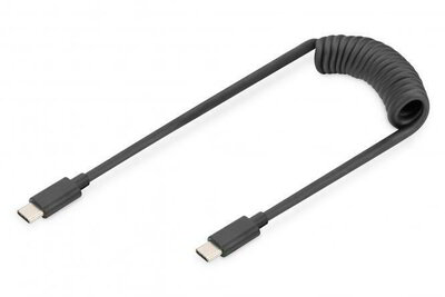 Assmann-DIGITUS USB 2.0 - USB C - USB C spirálkábel - AK-300431-006-S